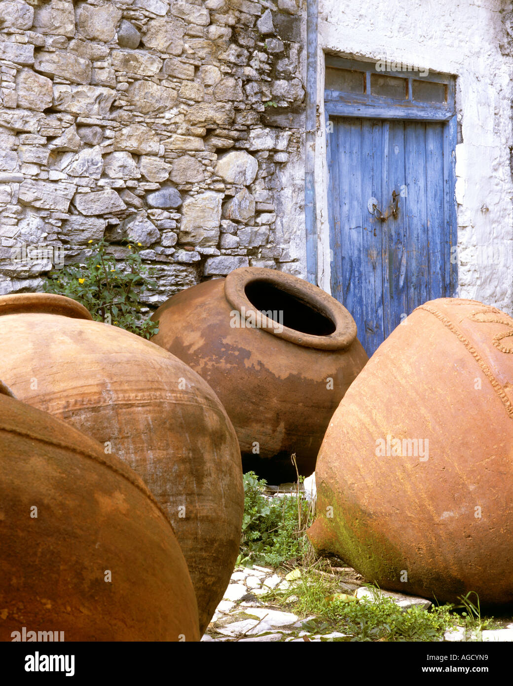 CY - OMODHOS : Village Détail Banque D'Images