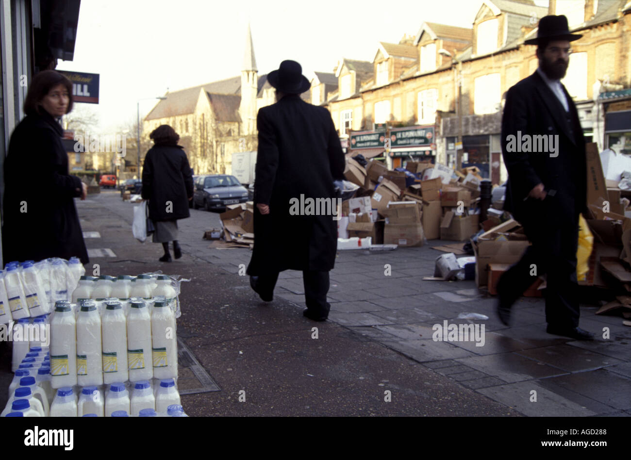 Stamford Hill Londres Quartier Juif Banque D'Images