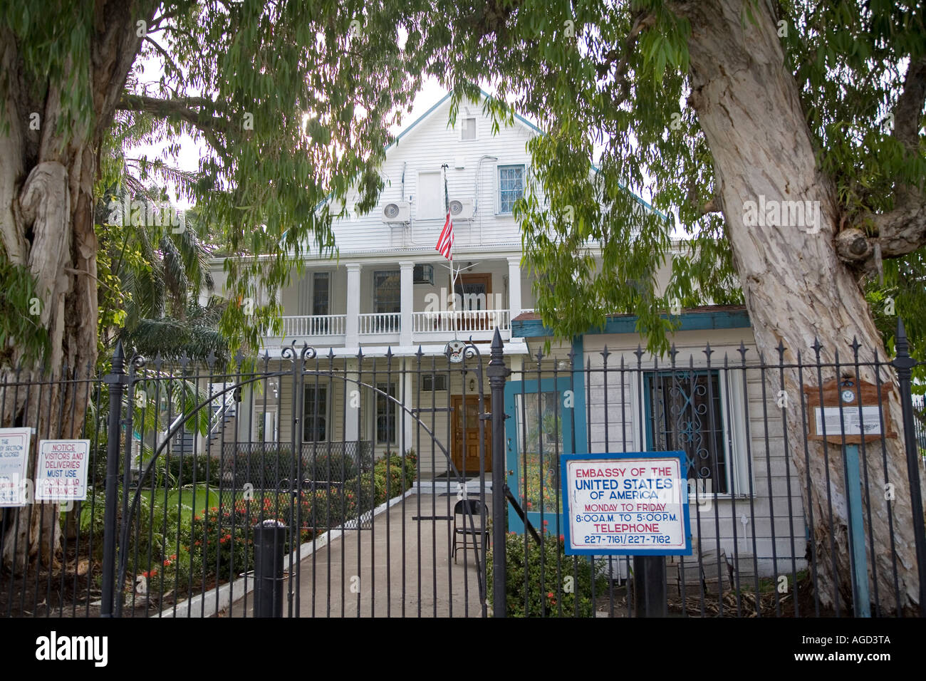 Belize City Belize l'ambassade des États-Unis à Belize Banque D'Images