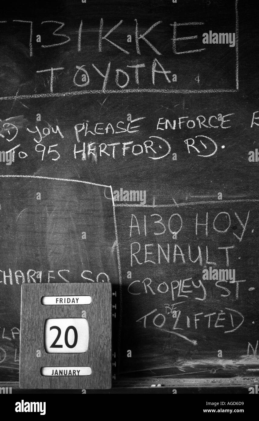 Avis du conseil d'Hackney bureau parking, London, Londres, Royaume-Uni. Banque D'Images