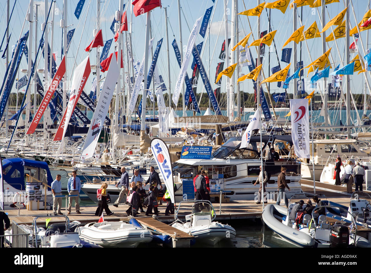 Southampton Boat Show 2007 Marina et pontons Banque D'Images