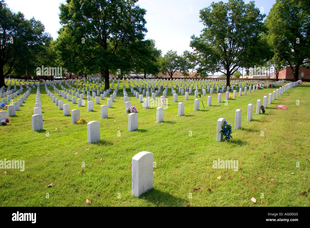 Cimetière national à Ft. Smith, Arkansas. Banque D'Images