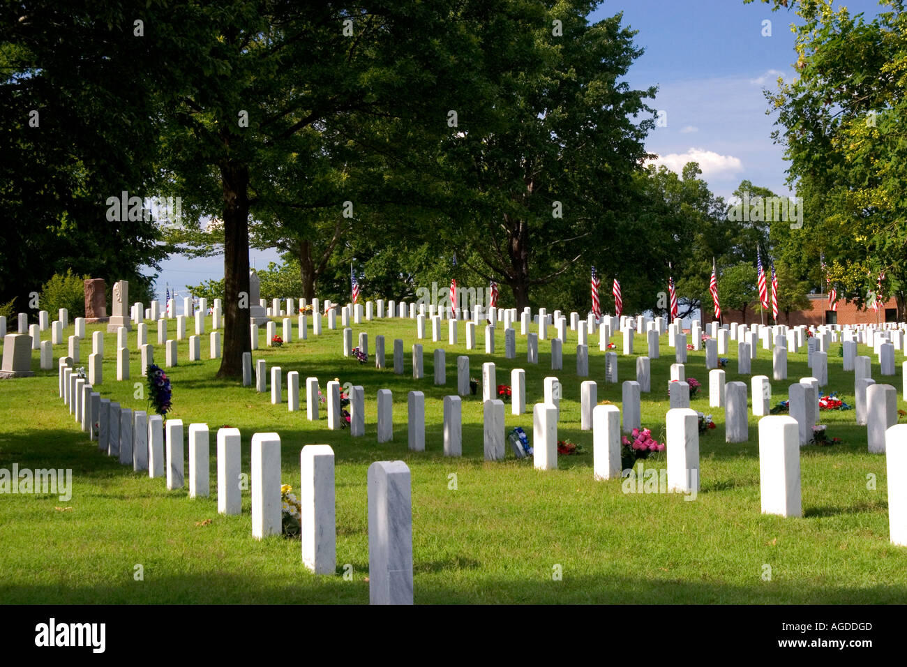 Cimetière national à Ft. Smith, Arkansas. Banque D'Images