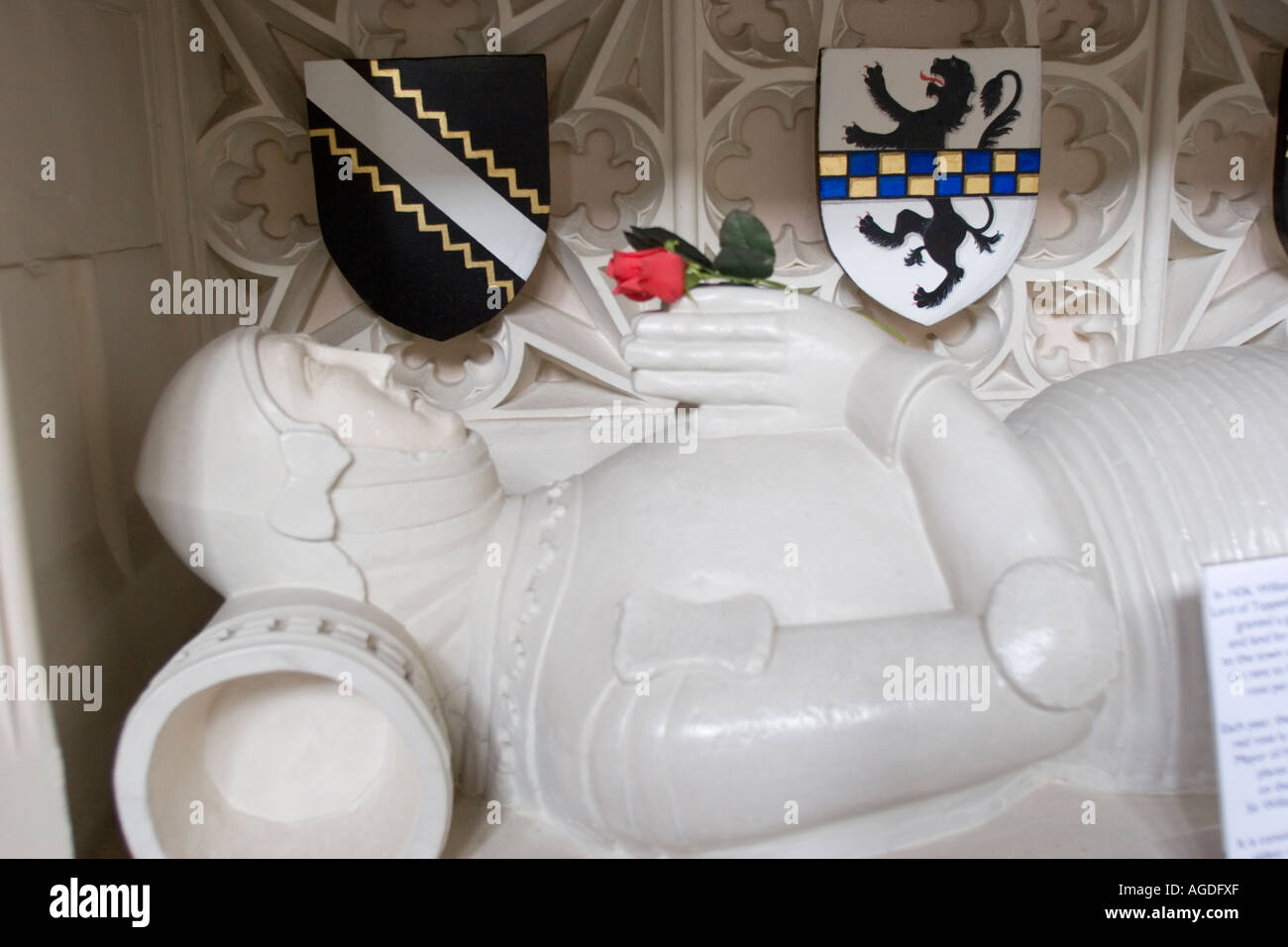 Tombeau dans l'église Holy Trinity Long Melford Suffolk Angleterre GO UK Banque D'Images