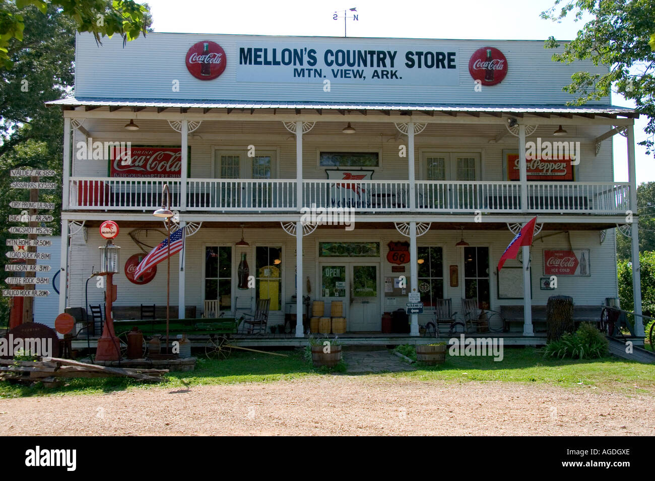 Mellon's Country Store à Mountain View, Arkansas. Banque D'Images