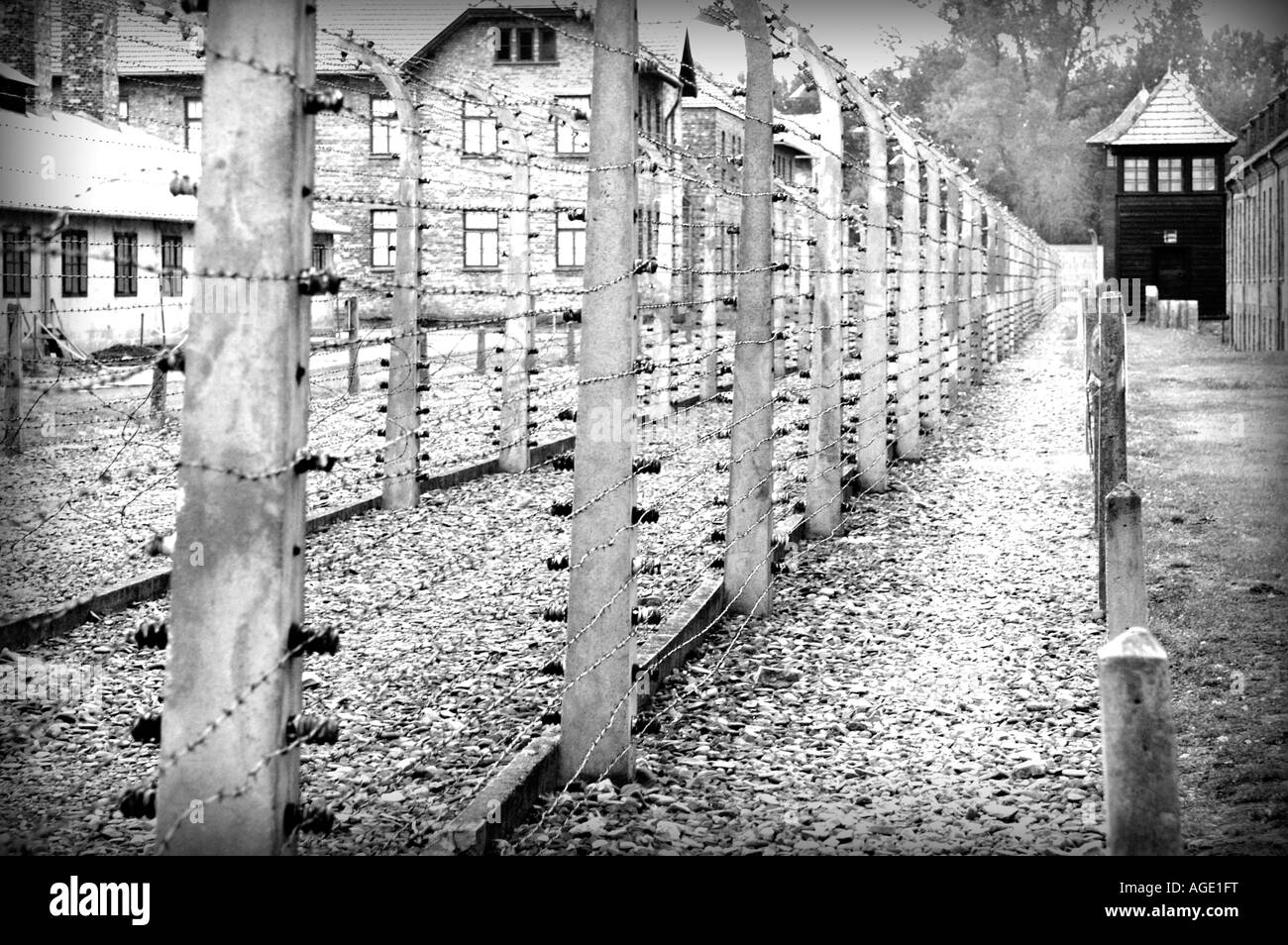 Camp de concentration nazi à Auschwitz Birkenau Oswiecim, Pologne Banque D'Images