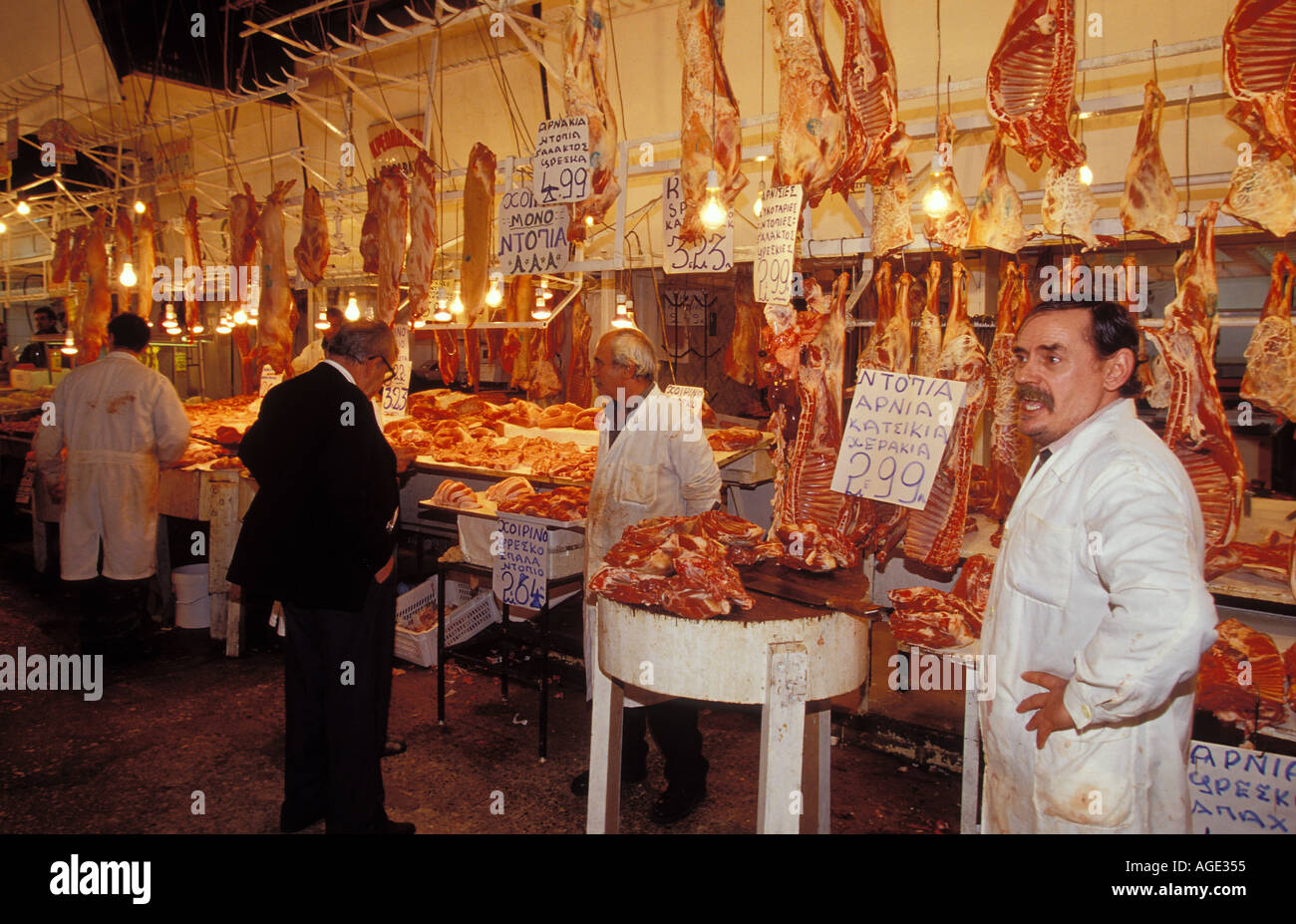 Grèce Athènes Athènes Meat Market Place Omonia Banque D'Images