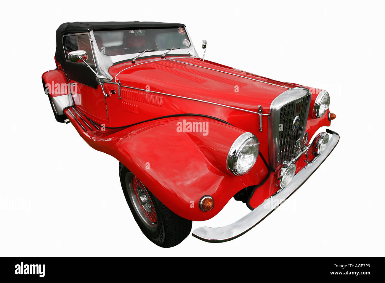 MG red Spartan voiture classique de l'histoire ancienne de collection vintage véhicule symbole des antipodes golden age restauration transport automobile Banque D'Images