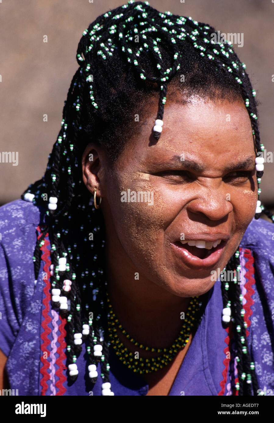 Zulu guérisseur, Shamwari, Afrique du Sud Banque D'Images