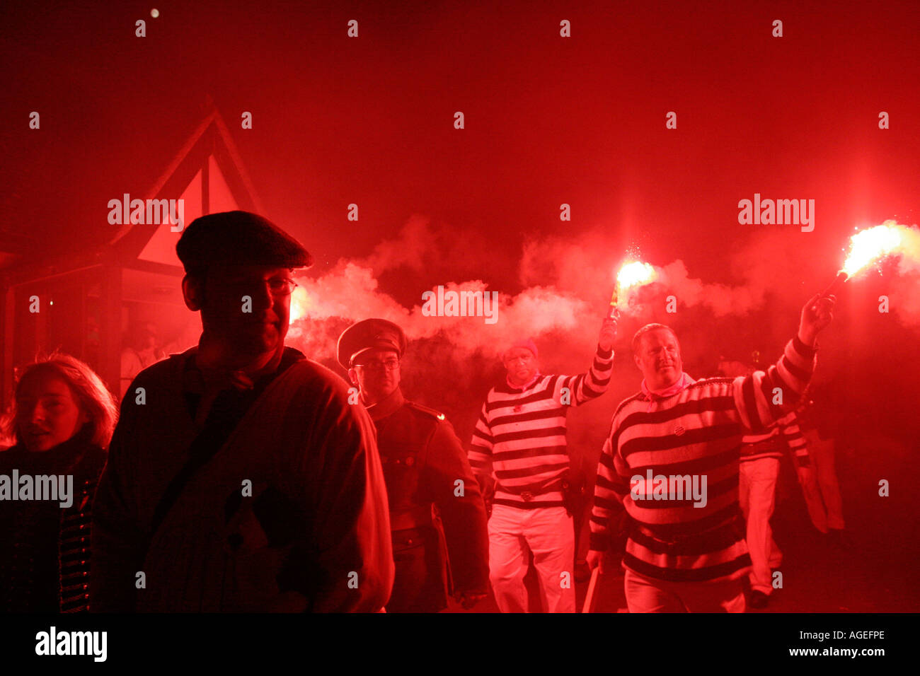 Lewes Bonfire Night, 5 novembre 2005 (400e anniversaire) Banque D'Images