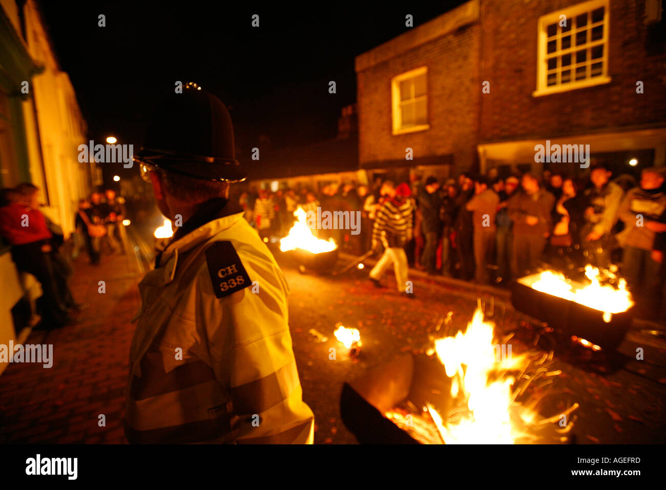 Lewes Bonfire Night, 5 novembre 2005 (400e anniversaire) Banque D'Images