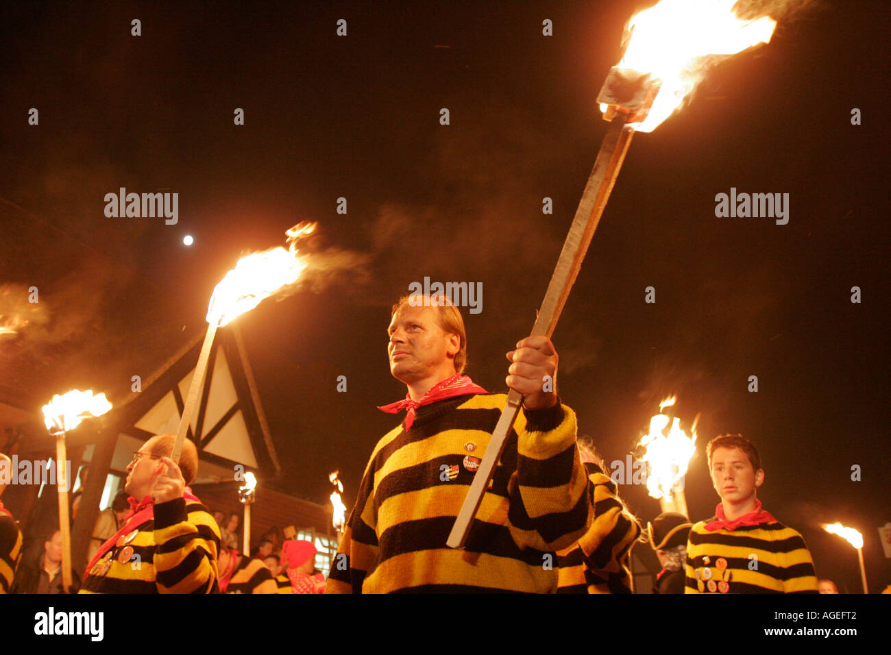 Lewes Bonfire Night, 5 novembre 2005 (400e anniversaire) Banque D'Images