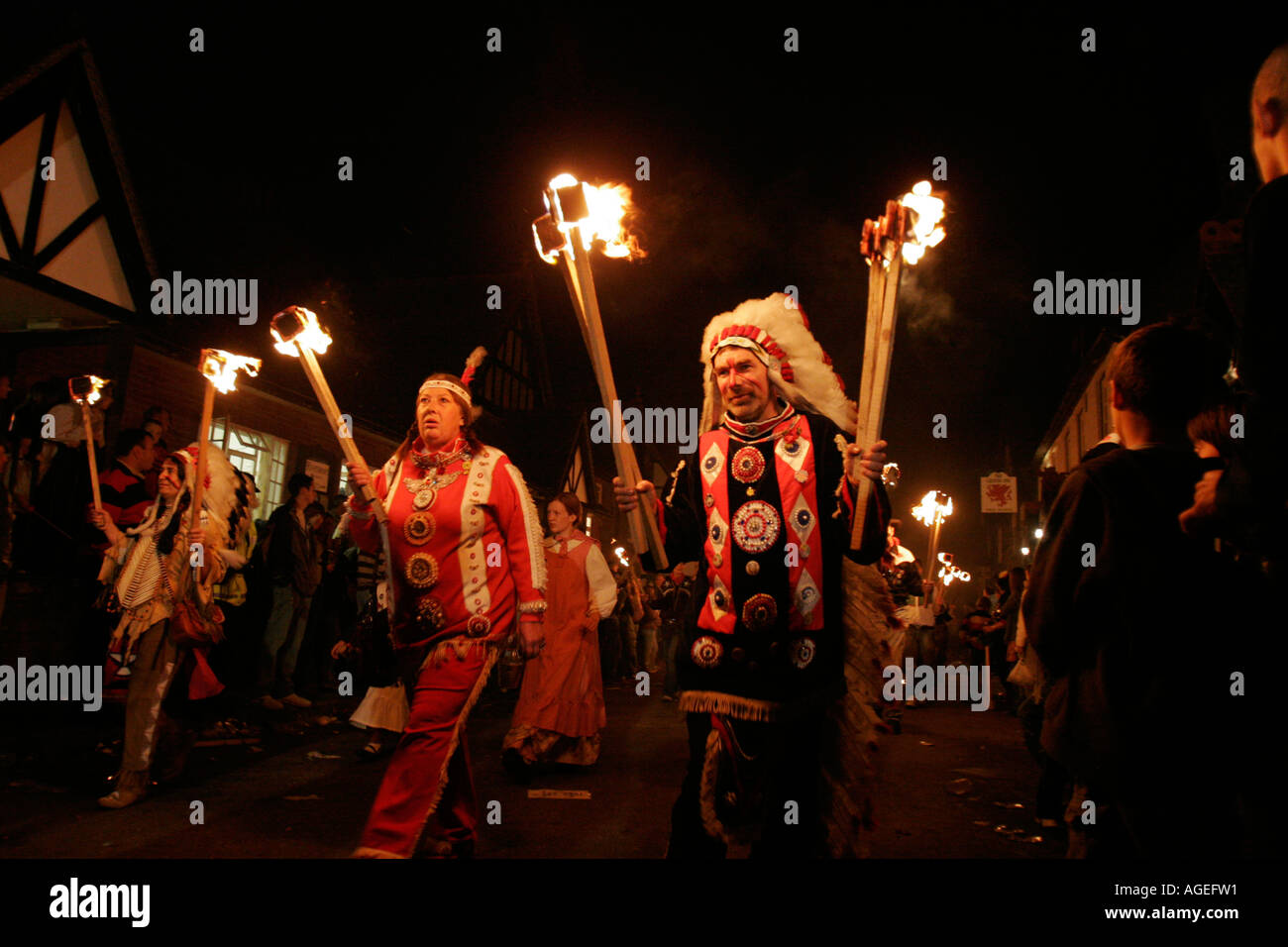 Lewes Bonfire Night, 5 novembre 2005 (400e anniversaire) Banque D'Images