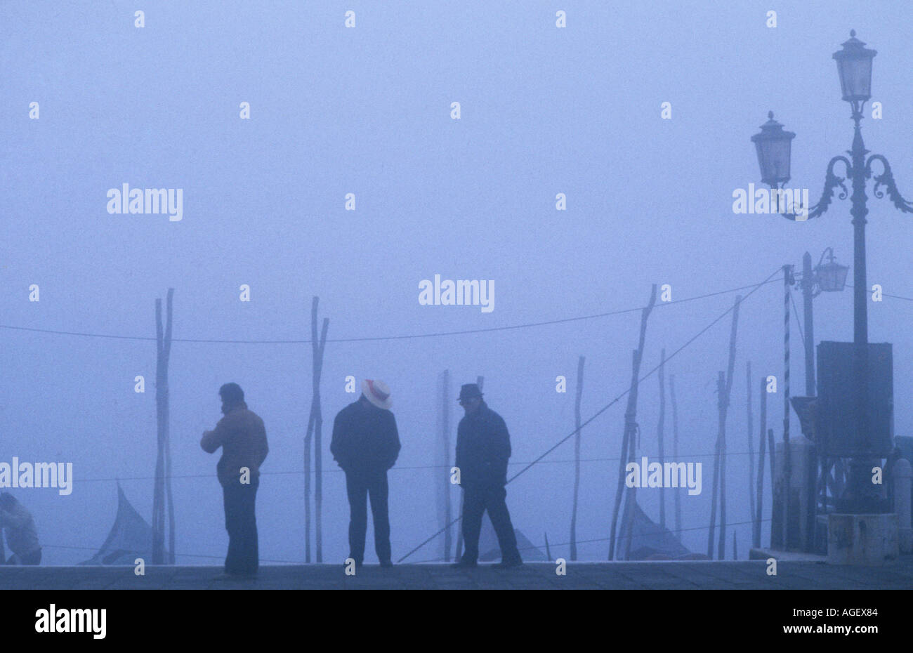 Italie Venise DANS LA BRUME DE L'HIVER 2005 Banque D'Images