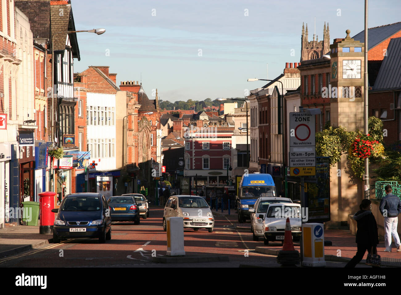 Le centre-ville de Derby Derbyshire england uk go shopping Banque D'Images