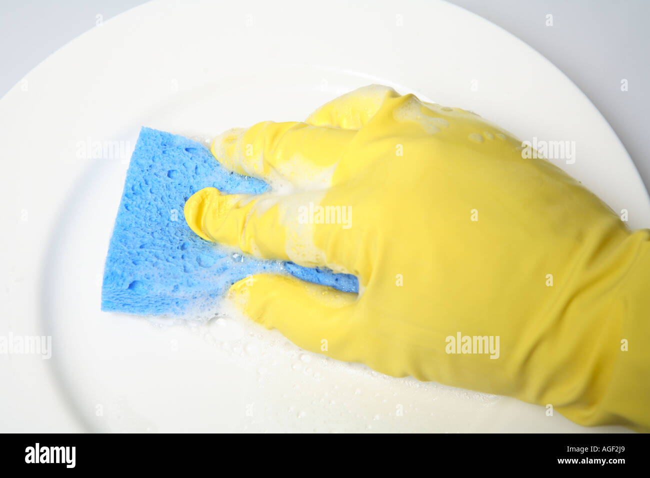 Les plats de lavage Banque D'Images