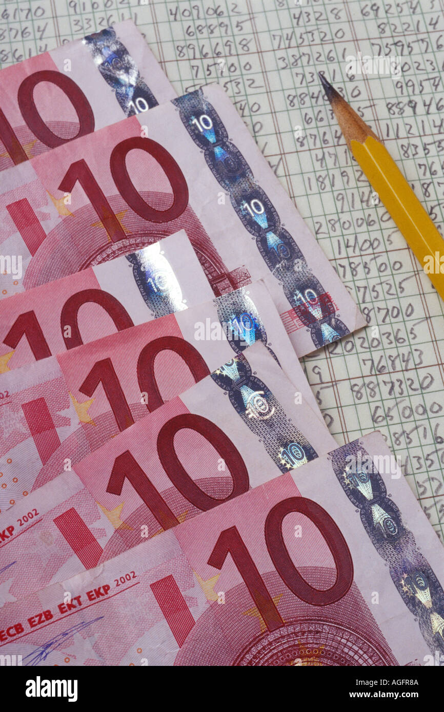 Argent euro Banque D'Images