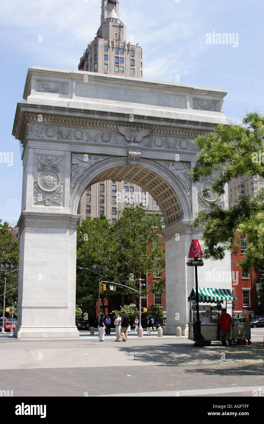 Washington Square Park Greenwich Village Arch Manhattan New York Banque D'Images