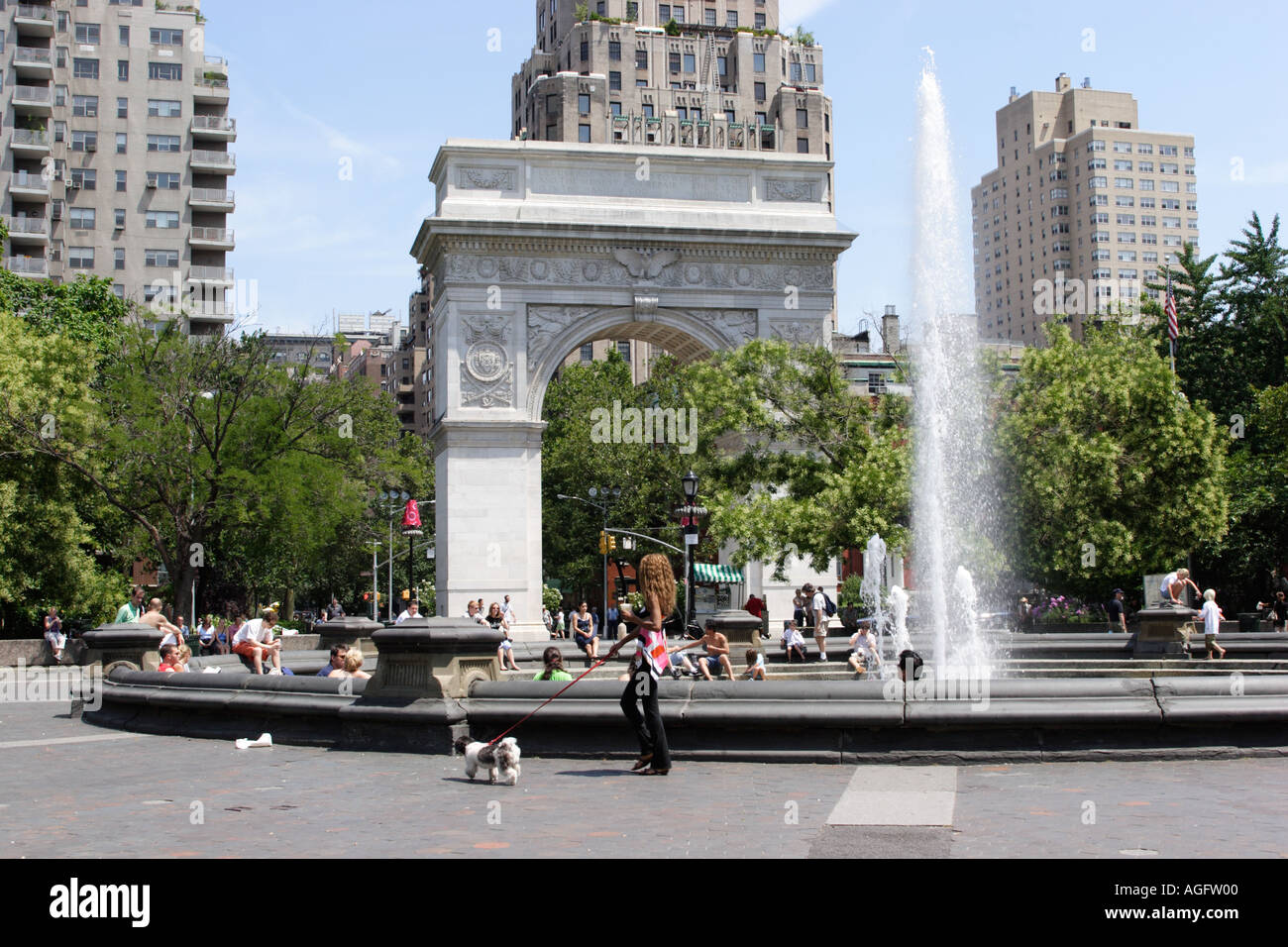 Washington Square Park Greenwich Village Arch Manhattan New York Banque D'Images