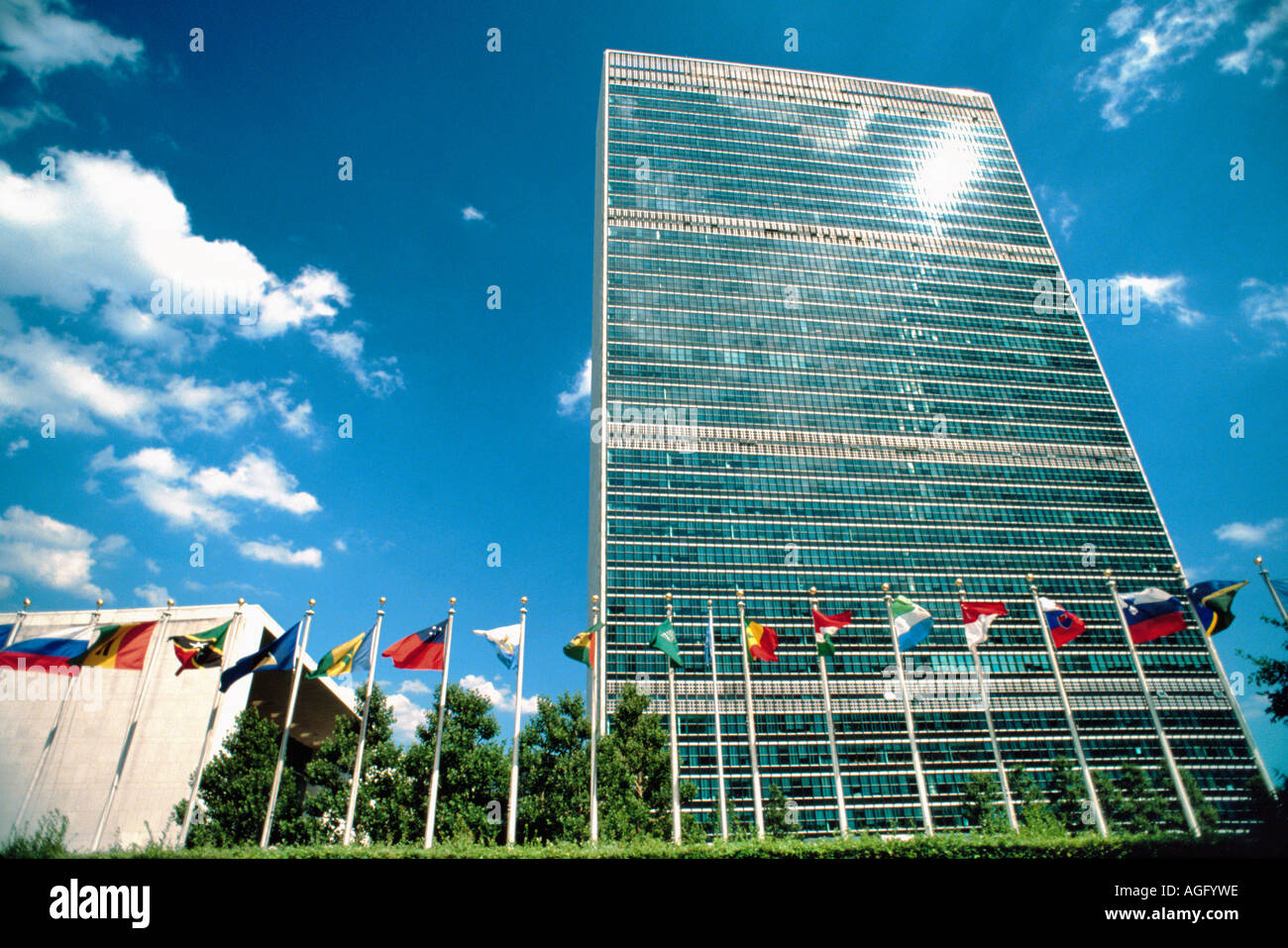 Siège des Nations Unies, New York City, USA Banque D'Images