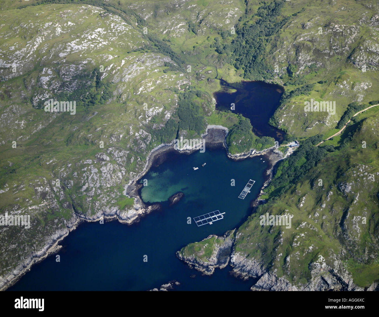 Les cages sur côte entre Ullapool et Lochinver, Nord Ouest de l'Écosse 2006 Banque D'Images