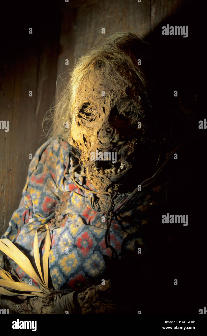 Corps momifiés au Museo de las Momias (musée des momies), Guanajuato, Mexique Banque D'Images