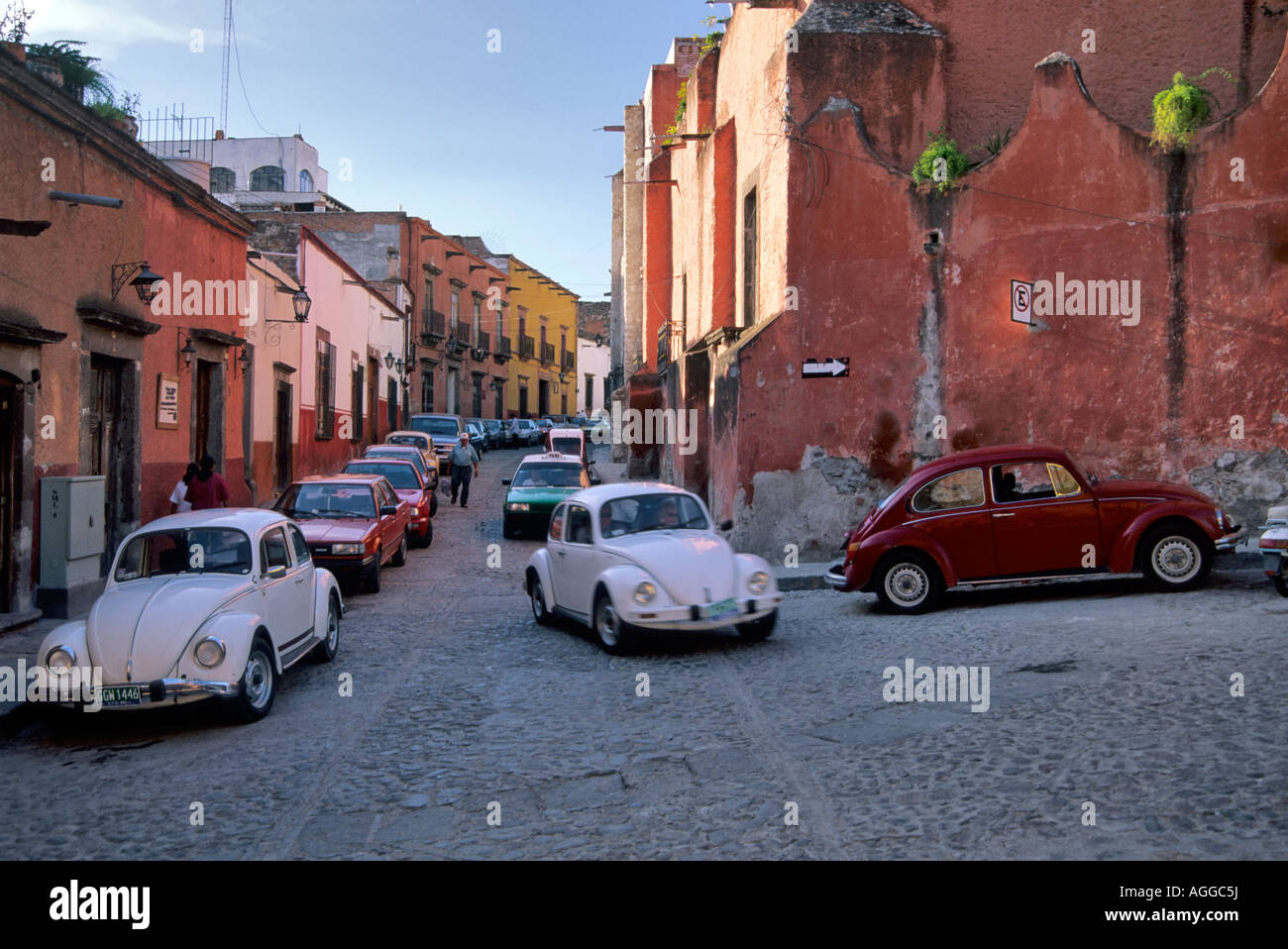 Volkswagen à street à San Miguel de Allende Mexique Banque D'Images