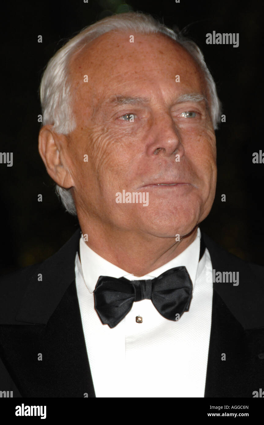 Designer Giorgio Armani au 2007 Vanity Fair Oscar Party 2 25 2007 à Morton's Steakhouse de Los Angeles Californie Banque D'Images