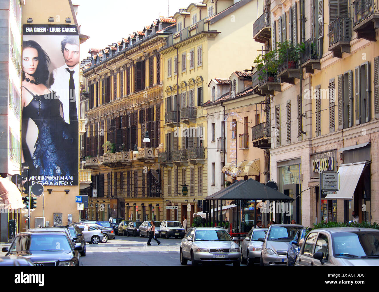 Affiche pour Emporio Armani, Turin, Italie Banque D'Images