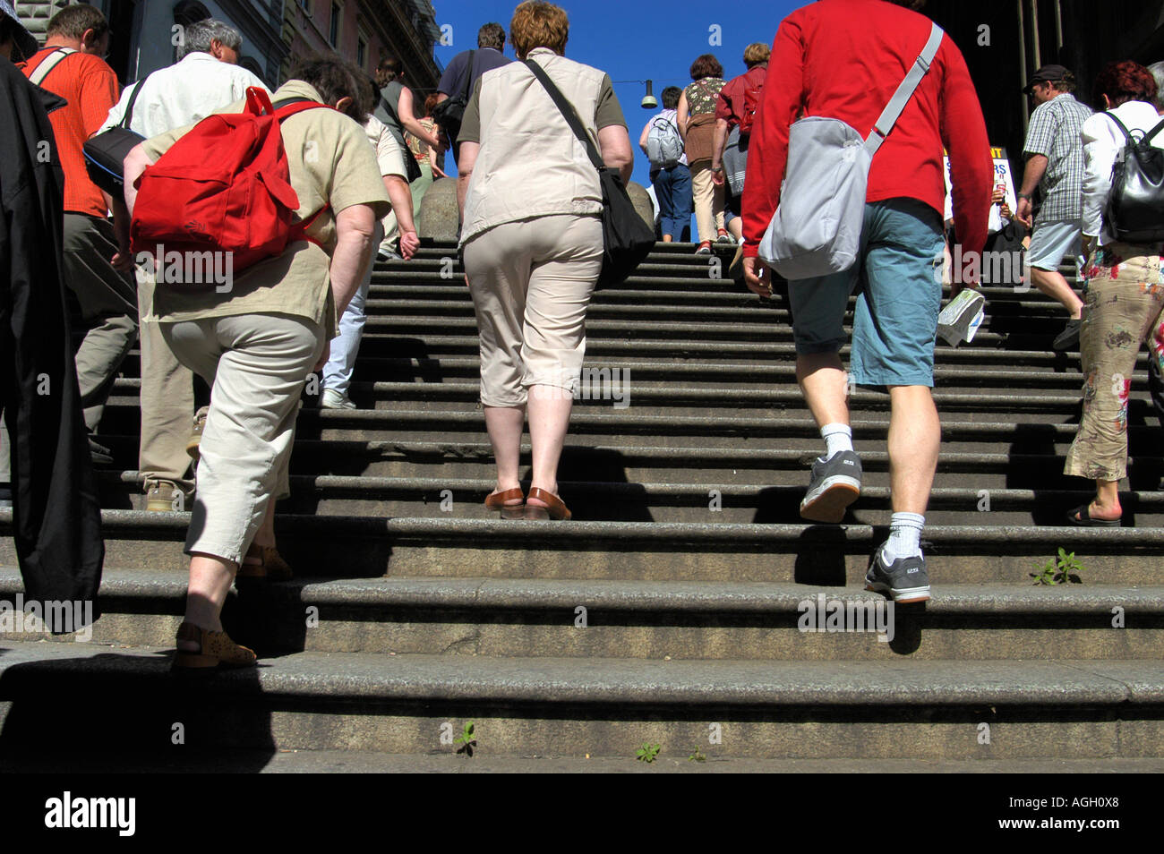 Les piétons en escalier, Rome, Italie Banque D'Images