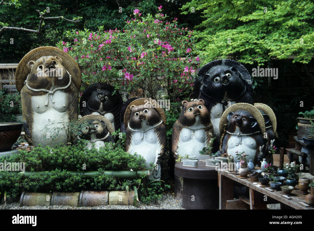 Le mythique Tanuki japon Banque D'Images