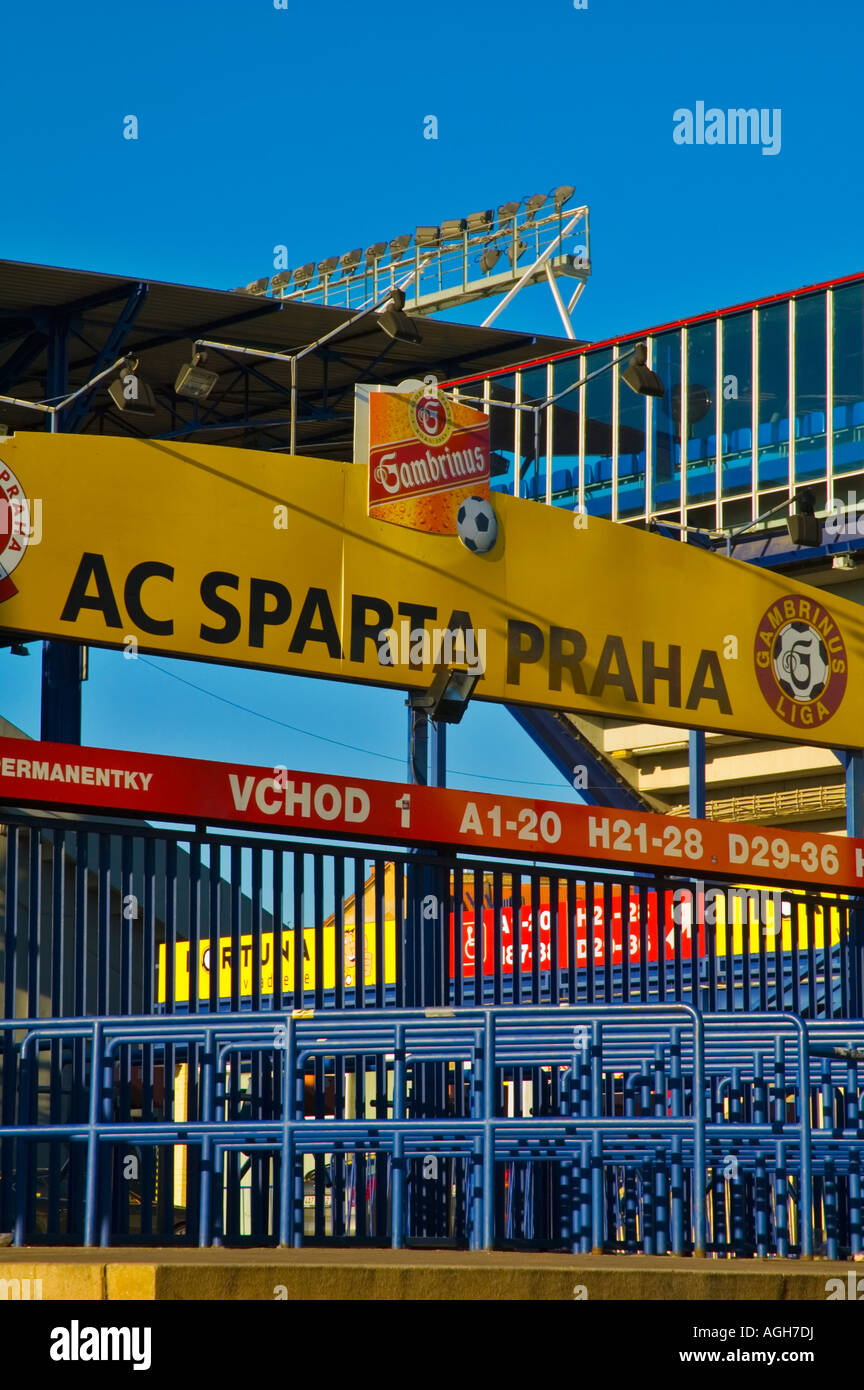 Le Sparta stadium de Letna, dans le centre de Prague République Tchèque Banque D'Images