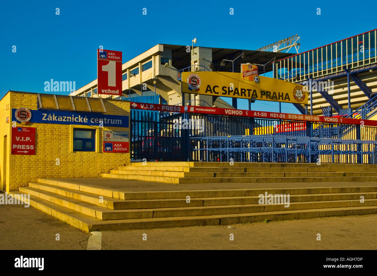 Le Sparta stadium de Letna, dans le centre de Prague République Tchèque Banque D'Images