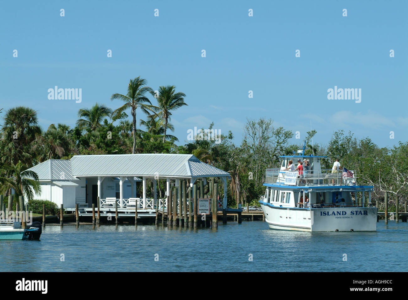Star ferry de l'île à l'Île Pine de chou sur la touche Sound SW Florida fl USA de Punta Gorda Banque D'Images