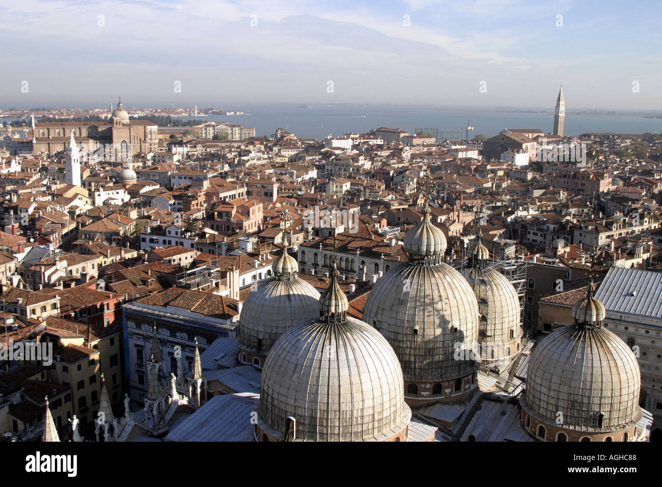 Vue aérienne de Venise Italie Europe 2004 Banque D'Images