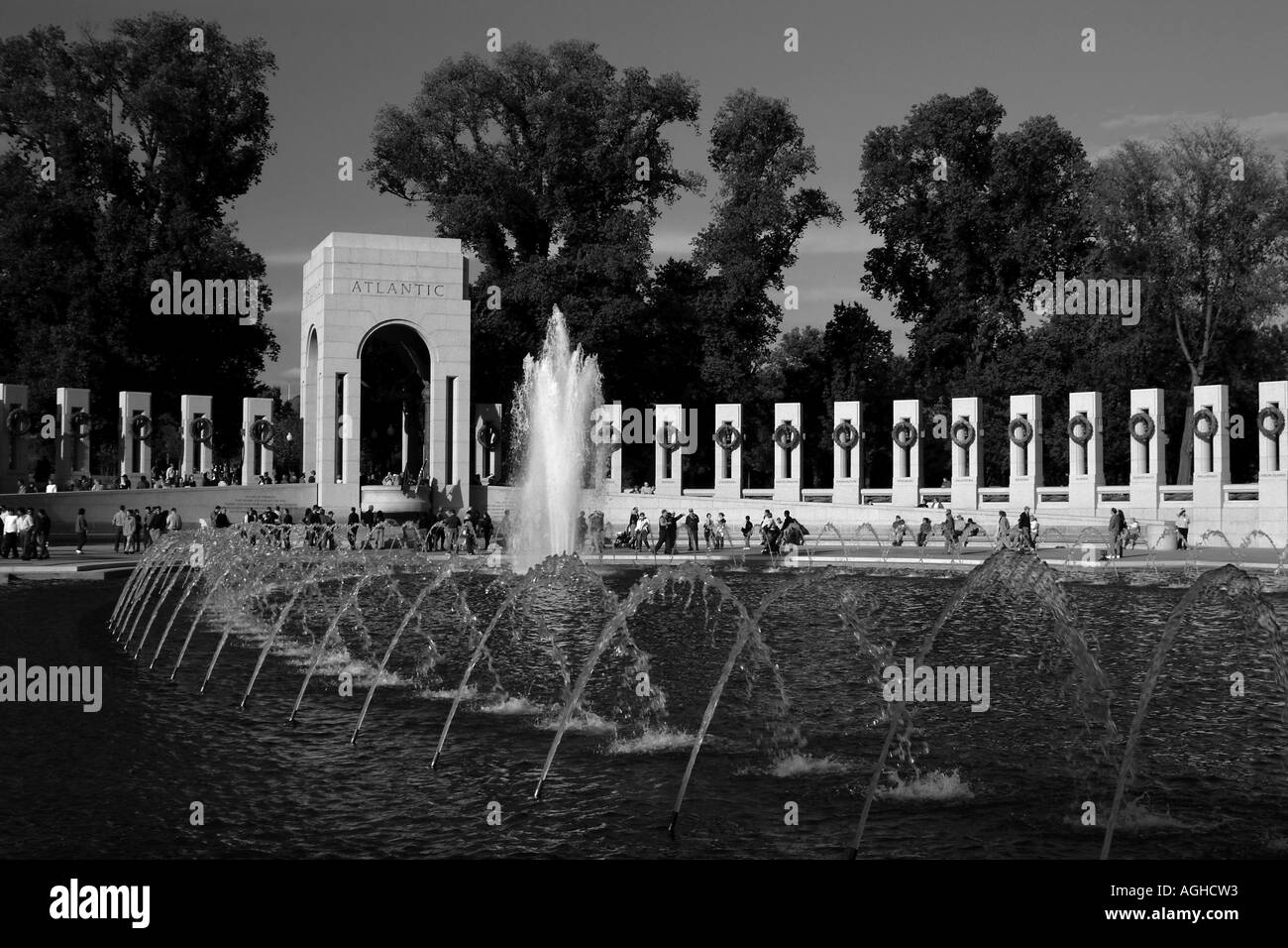 Washington D C World War II Memorial Banque D'Images