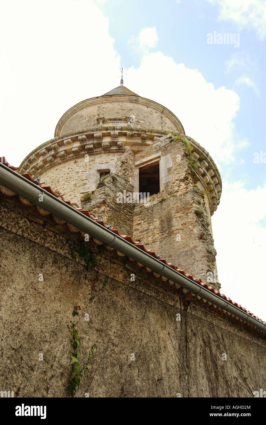 La tour de pierre du château d'Apremont, Vendée, france nombre 2537 Banque D'Images