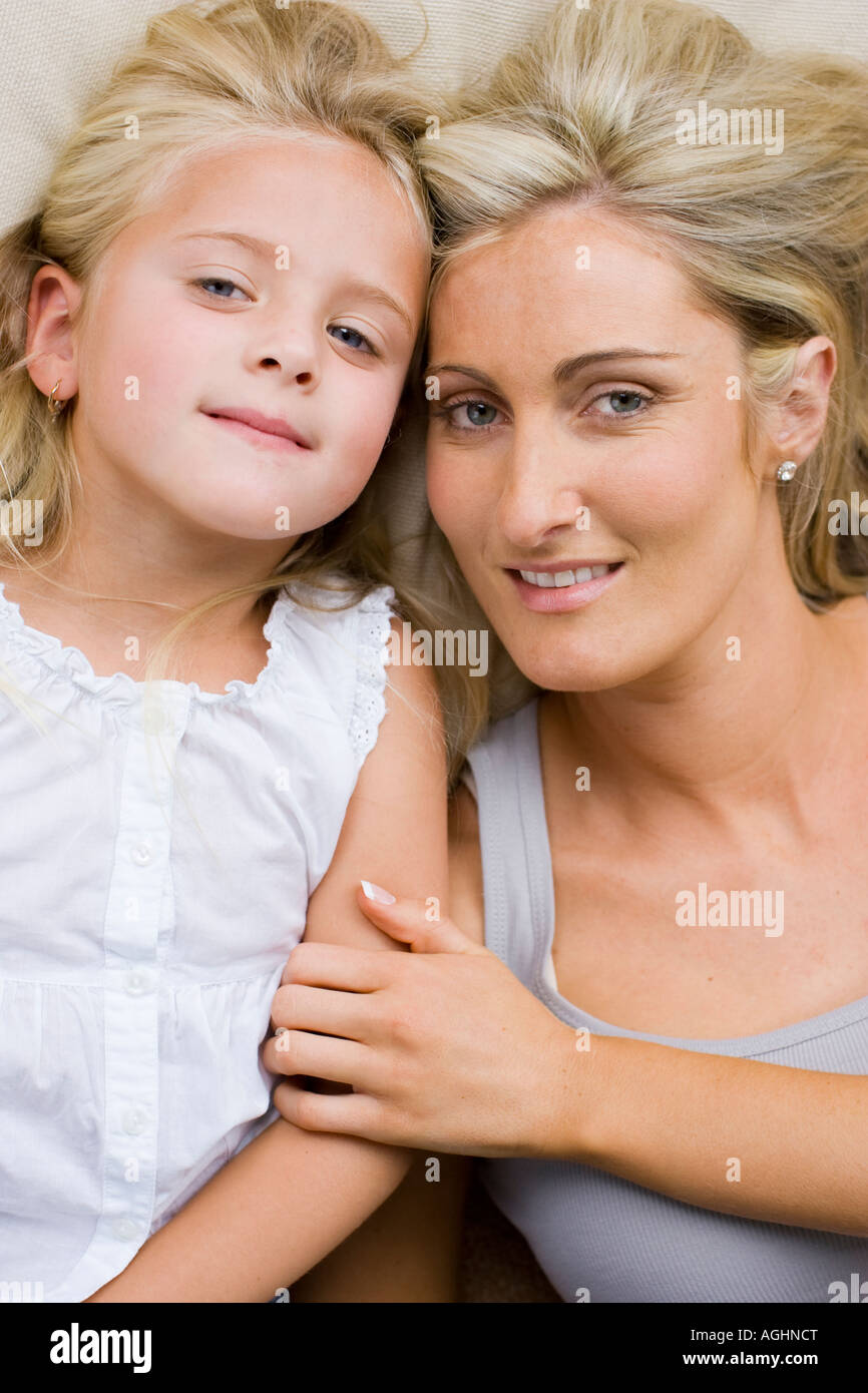Portrait de Mère et fille Banque D'Images