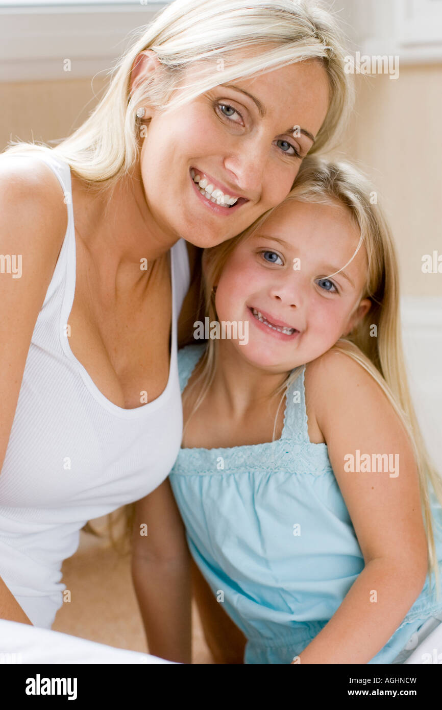 Portrait de Mère et fille Banque D'Images