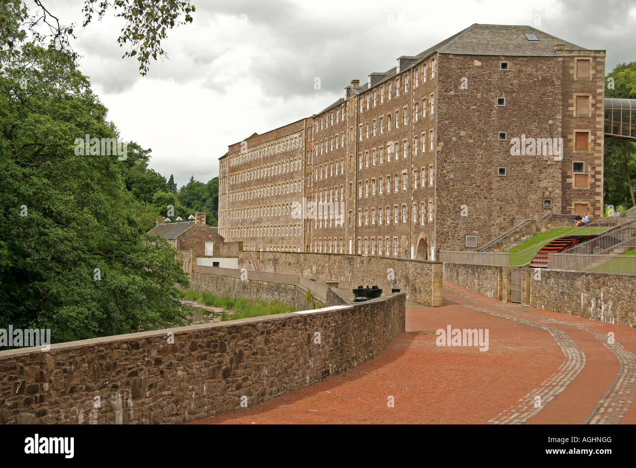 New Lanark Mill, UNESCO World Heritage site, Lanark, en Ecosse, Royaume-Uni Banque D'Images