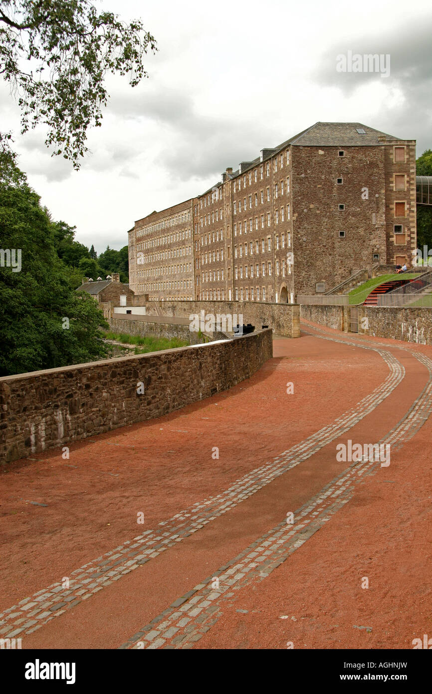 New Lanark Mill, UNESCO World Heritage site, Lanark, en Ecosse, Royaume-Uni Banque D'Images