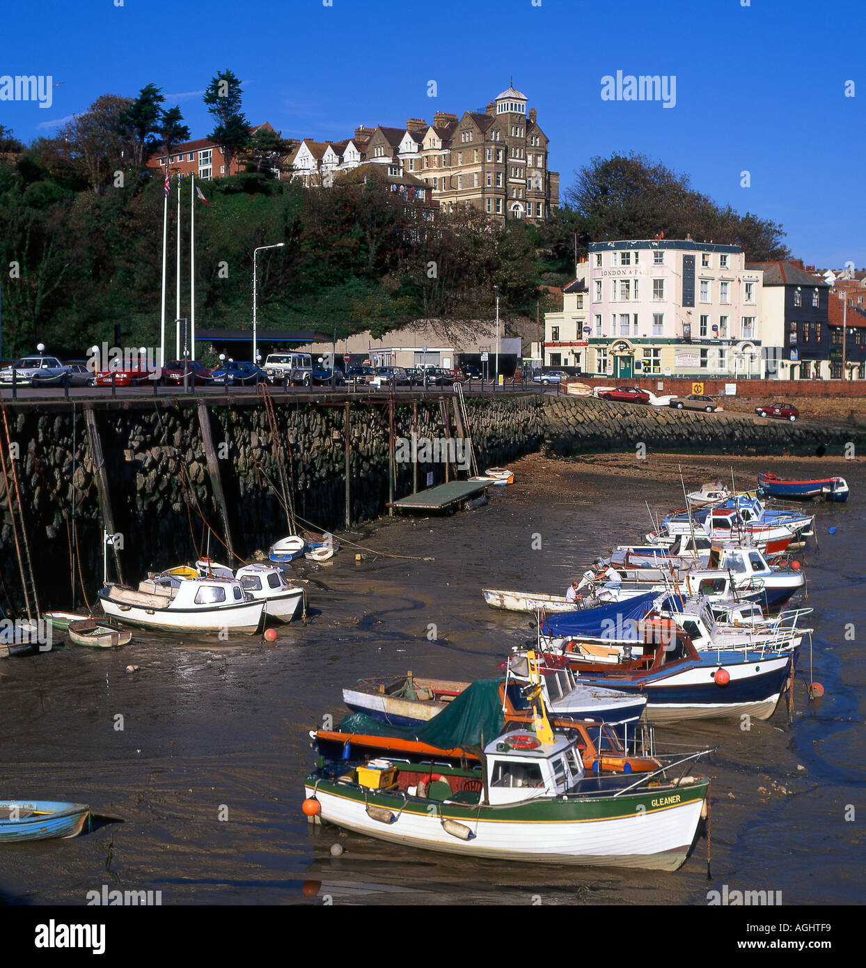 Port de Folkestone Kent England Banque D'Images