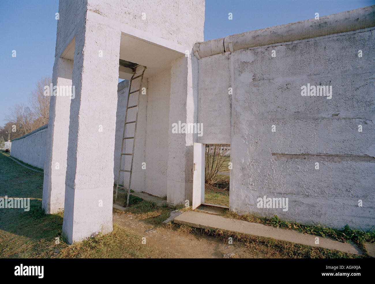 Au musée le village Modlareuth un vestige du mur qui divise l'Allemagne Banque D'Images