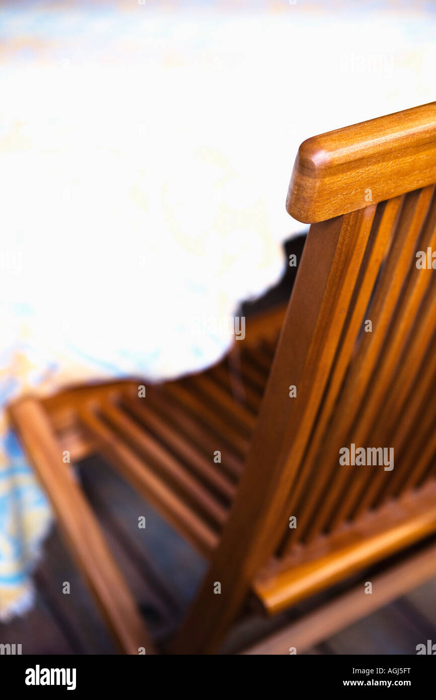 Close-up d'une chaise vide Banque D'Images