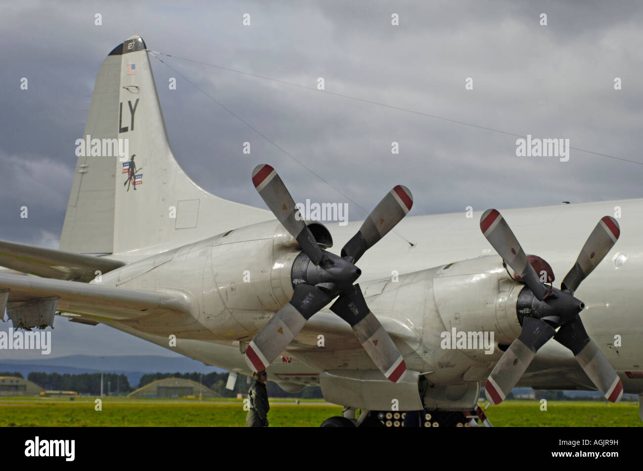 US Navy Lockheed Martin P-3C Orion sur l'exercice à RAF Kinloss Morayshire Ecosse Banque D'Images