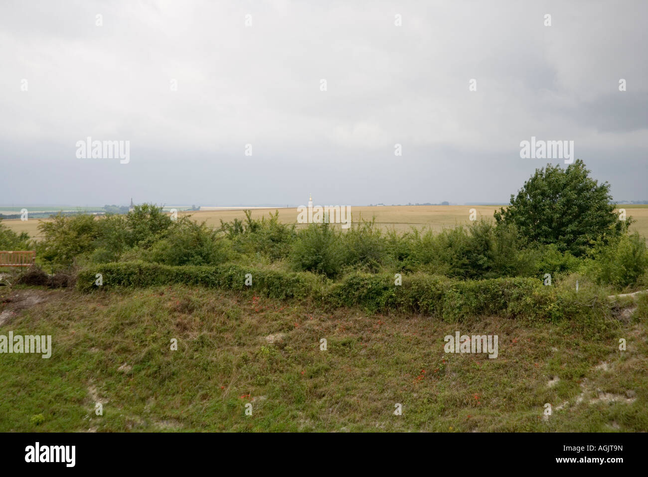 Lochnagar Crater le site d'une mine a explosé par les Britanniques le 1 juillet 1916 le premier jour de la bataille de la Somme, France Banque D'Images