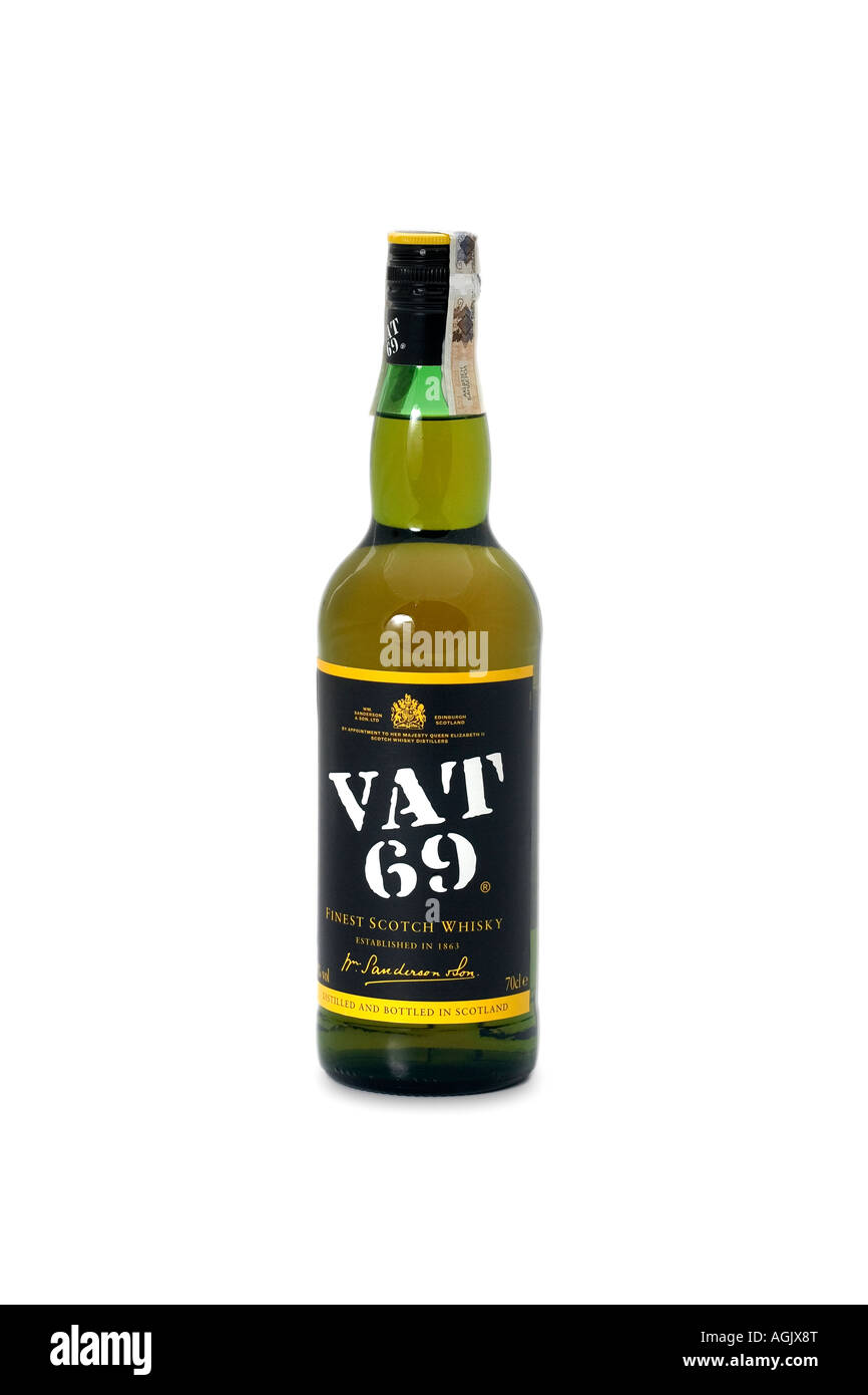 Tva 69 finest scotch whisky alcool bouteille de whiskey Photo Stock - Alamy