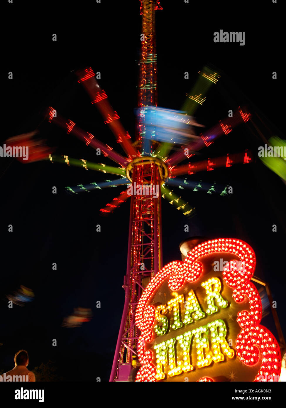 50m de hauteur star flyer tour sur le champ de foire dans la foire annuelle de Tilburg (Pays-Bas) Banque D'Images