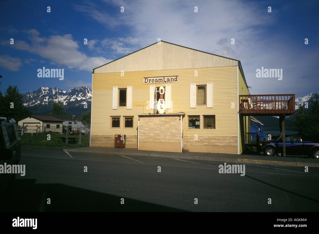 Centre de bowling de l'ancre, Seward Alaska Banque D'Images