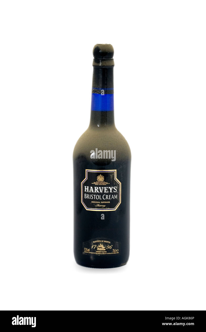 Harveys Bristol cream sherry alcool bouteille Photo Stock - Alamy